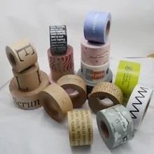 Изготовленный на заказ логотип печатая охрану окружающей среды ленты Kraft бумажную упаковывая новую