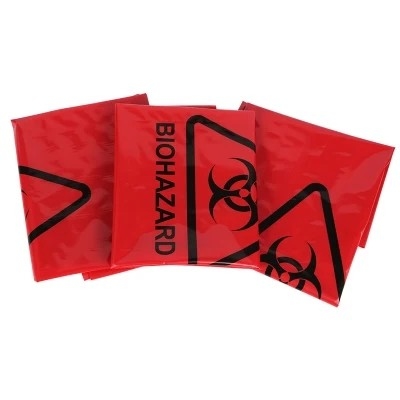 Сумки уничтожения отбросов красного Biohazard LDPE/HDPE медицинские