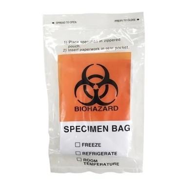 3 / Сумки Biohazard LDPE 4 слоев ясные медицинские Autoclavable для собрания образца